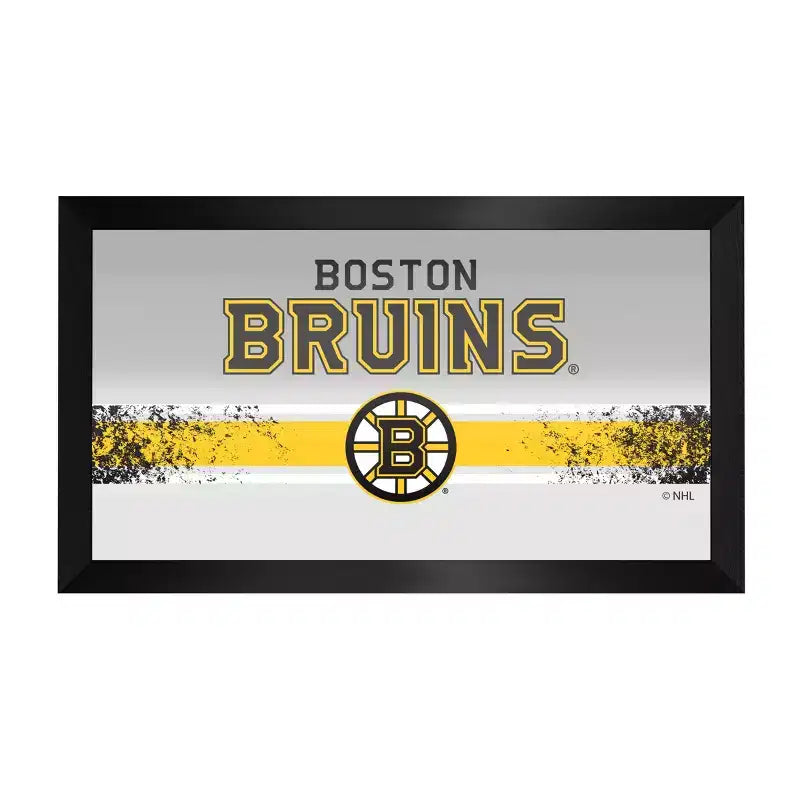 Miroir encadré avec logo des Boston Bruins