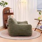 Fauteuil poire 180 kg, grand pouf en velours côtelé avec accoudoirs, mousse haute résilience pour adultes et adolescents