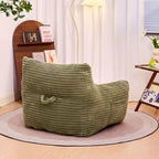 Fauteuil poire 180 kg, grand pouf en velours côtelé avec accoudoirs, mousse haute résilience pour adultes et adolescents