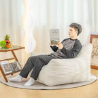 Fauteuil poire 180 kg, grand pouf en velours côtelé avec accoudoirs, mousse haute résilience pour adultes et adolescents