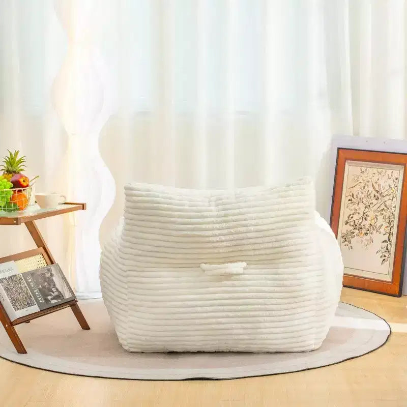 Fauteuil poire 180 kg, grand pouf en velours côtelé avec accoudoirs, mousse haute résilience pour adultes et adolescents