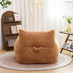 Fauteuil poire 180 kg, grand pouf en velours côtelé avec accoudoirs, mousse haute résilience pour adultes et adolescents