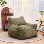 Fauteuil poire 180 kg, grand pouf en velours côtelé avec accoudoirs, mousse haute résilience pour adultes et adolescents