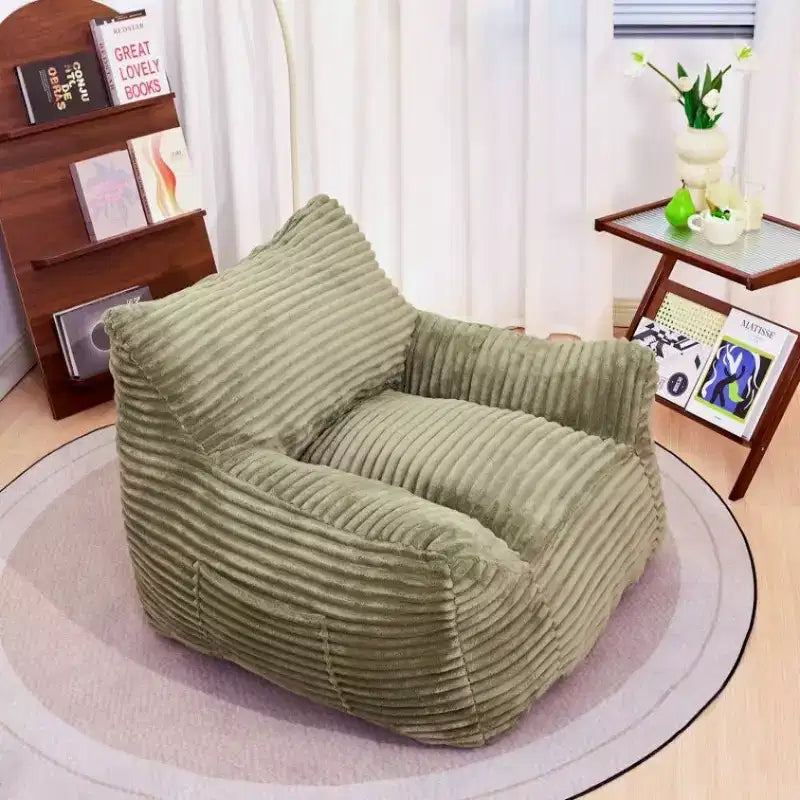 Fauteuil poire 180 kg, grand pouf en velours côtelé avec accoudoirs, mousse haute résilience pour adultes et adolescents