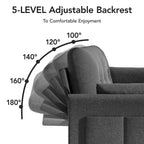 Canapé-lit convertible 51" avec poche latérale, petit canapé-lit 2 en 1 convertible pour appartement, chambre et petit espace