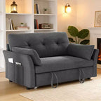 Canapé-lit convertible 51" avec poche latérale, petit canapé-lit 2 en 1 convertible pour appartement, chambre et petit espace