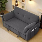 Canapé-lit convertible 51" avec poche latérale, petit canapé-lit 2 en 1 convertible pour appartement, chambre et petit espace