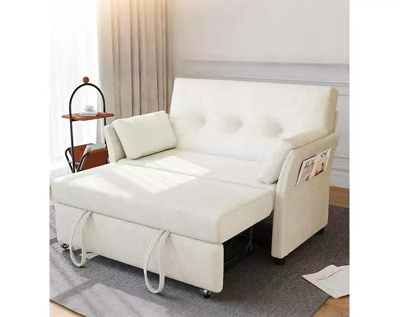 Canapé-lit convertible 51" avec poche latérale, petit canapé-lit 2 en 1 convertible pour appartement, chambre et petit espace