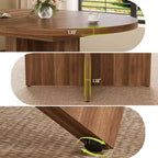 Table à manger ronde extensible de 43,3'' à 59'' pour 4 à 8 personnes, Table à manger ovale de cuisine moderne avec rallonges amovibles, Table de salle à manger, cuisine