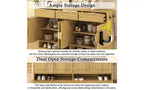 Buffet de Ferme avec 3 Tiroirs et 4 Portes, Meuble de Rangement Multi-Fonctionnel avec Étagère Réglable, Armoire de Cuisine