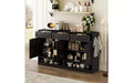 Buffet de Ferme avec 3 Tiroirs et 4 Portes, Meuble de Rangement Multi-Fonctionnel avec Étagère Réglable, Armoire de Cuisine