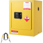 COZONY Fireproof Storage Cabinet 4Gal, Fireproof Safety Cabinet w/ Adjustable Shelves, Manual Close Doors, 17 x 17 x 22 Galvanized Steel Construction