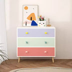 Commode enfant 3 tiroirs, Chevet bébé pour Chambre, Meuble de rangement pour enfant/tout-petit pour Salon, Chambre de bébé, Crèche, Placard, Appartement