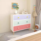 Commode enfant 3 tiroirs, Chevet bébé pour Chambre, Meuble de rangement pour enfant/tout-petit pour Salon, Chambre de bébé, Crèche, Placard, Appartement