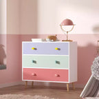 Commode enfant 3 tiroirs, Chevet bébé pour Chambre, Meuble de rangement pour enfant/tout-petit pour Salon, Chambre de bébé, Crèche, Placard, Appartement