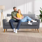 Causeuse moderne du milieu du siècle, canapé rétro de 172 cm avec assise profonde de 61 cm et support en bois massif de 360 kg