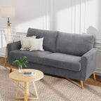 Causeuse moderne du milieu du siècle, canapé rétro de 172 cm avec assise profonde de 61 cm et support en bois massif de 360 kg