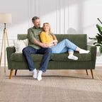 Causeuse moderne du milieu du siècle, canapé rétro de 172 cm avec assise profonde de 61 cm et support en bois massif de 360 kg