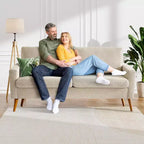 Causeuse moderne du milieu du siècle, canapé rétro de 172 cm avec assise profonde de 61 cm et support en bois massif de 360 kg