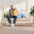 Causeuse moderne du milieu du siècle, canapé rétro de 172 cm avec assise profonde de 61 cm et support en bois massif de 360 kg
