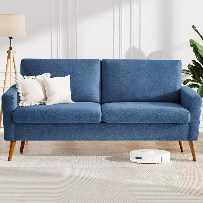 Causeuse moderne du milieu du siècle, canapé rétro de 172 cm avec assise profonde de 61 cm et support en bois massif de 360 kg