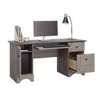 Bureau d'ordinateur 59.45, Bureau d'ordinateur avec tiroir coulissant pour clavier, 2 tiroirs et 1 armoire, Bureau d'écriture pour bureau à domicile, étude, salle de jeux