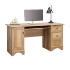 TUYOHW 59.45 Computer Desk,Office Desk with Slide-Out Keyboard Tray,2 Drawers and 1 Cabinet,Writing Desk for Home Office,Study,Game Room