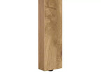 Table de chevet à 2 tiroirs Chêne et laiton, Panneaux de particules avec glissières métalliques et dos fini