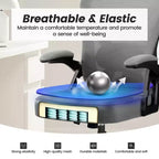 Chaise de bureau ergonomique, Chaise de bureau en maille avec support lombaire réglable et accoudoirs, Noir