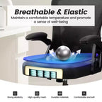 Chaise de bureau ergonomique, Chaise de bureau en maille avec support lombaire réglable et accoudoirs, Noir