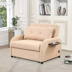 MAYEERTY Pull-out Sofa Sleeper 3 in 1 with Charge for Living Room Recreation Room Beige
