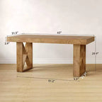 Bureau d'ordinateur de 160 cm, Design Rustique Épais et Simple, Poste de Travail pour Étude, Gaming ou Écriture, pour Maison ou Salle d'Étude, Marron