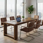 Bureau informatique pour deux personnes de 86 pouces, longue table de conférence de bureau