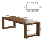 Bureau informatique pour deux personnes de 86 pouces, longue table de conférence de bureau