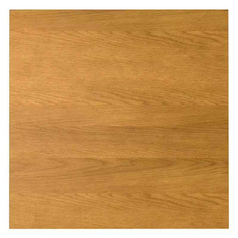 Table à manger carrée moderne industrielle 54 x 54 pouces avec plateau en placage de chêne et pieds en métal