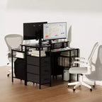 Bureau d'ordinateur moderne de 47,2 pouces avec station de charge et tiroirs de rangement