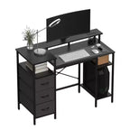 Bureau d'ordinateur moderne de 47,2 pouces avec station de charge et tiroirs de rangement