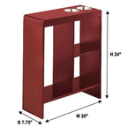 Table d'appoint avec porte-gobelets, étagères de rangement et porte-revues
