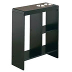 Table d'appoint avec porte-gobelets, étagères de rangement et porte-revues