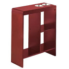Table d'appoint avec porte-gobelets, étagères de rangement et porte-revues