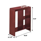Table d'appoint avec porte-gobelets, étagères de rangement et porte-revues