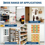 Présentoir autoportant à roulettes en panneau perforé 2X5, organisateur ajustable en panneau perforé pour foire artisanale, art, vente au détail, magasin, marché, maison et garage