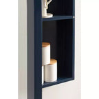 Armoire de toilette à miroir arqué avec fermeture magnétique et 3 étagères intérieures
