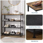 Meuble à Chaussures Réglable Fin avec Étagères en Tissu Non Tissé, Rangement de Chaussures Robuste pour Entrée, Placard et Chambre à Coucher