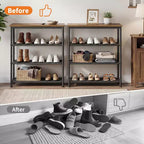 Meuble à Chaussures Réglable Fin avec Étagères en Tissu Non Tissé, Rangement de Chaussures Robuste pour Entrée, Placard et Chambre à Coucher