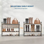 Meuble à Chaussures Réglable Fin avec Étagères en Tissu Non Tissé, Rangement de Chaussures Robuste pour Entrée, Placard et Chambre à Coucher
