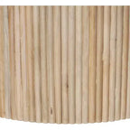 Table basse ronde en bois de manguier naturel avec pied cannelé