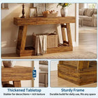 Console étroite de 60 pouces de style rustique avec tiroir, table d'appoint de canapé en bois avec étagère de rangement inférieure, pour salon, couloir, derrière le canapé