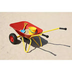 Brouette en métal pour enfants 15 kg Chariot de jardin pour enfants, Chariot utilitaire de jardin en acier robuste pour les feuilles, la terre, le sable, le jardinage extérieur