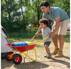 Brouette en métal pour enfants 15 kg Chariot de jardin pour enfants, Chariot utilitaire de jardin en acier robuste pour les feuilles, la terre, le sable, le jardinage extérieur
